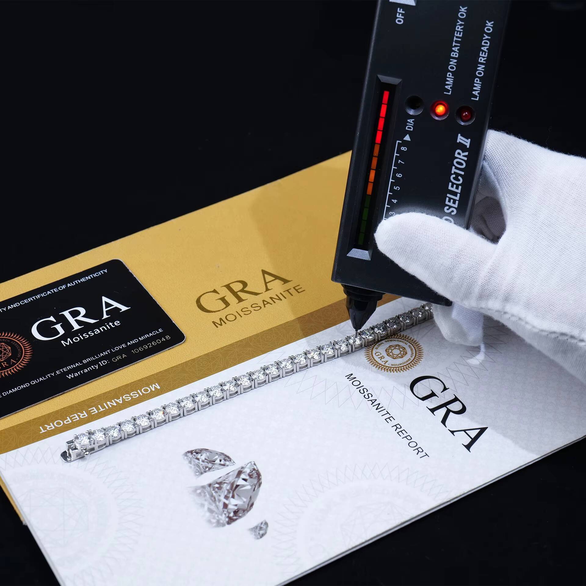 Wholesale Custom Gift 925 Sterling Silver Moissanite Tennis Bracelet for Women GRA Certified Cut Diamond Look Jewelry