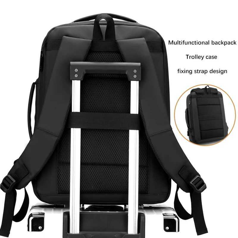 17 Inch Business Laptop Backpack Waterproof Notebook For Men School Book Bag Expandable Multifunction USB Charging Man Backpacks W251025