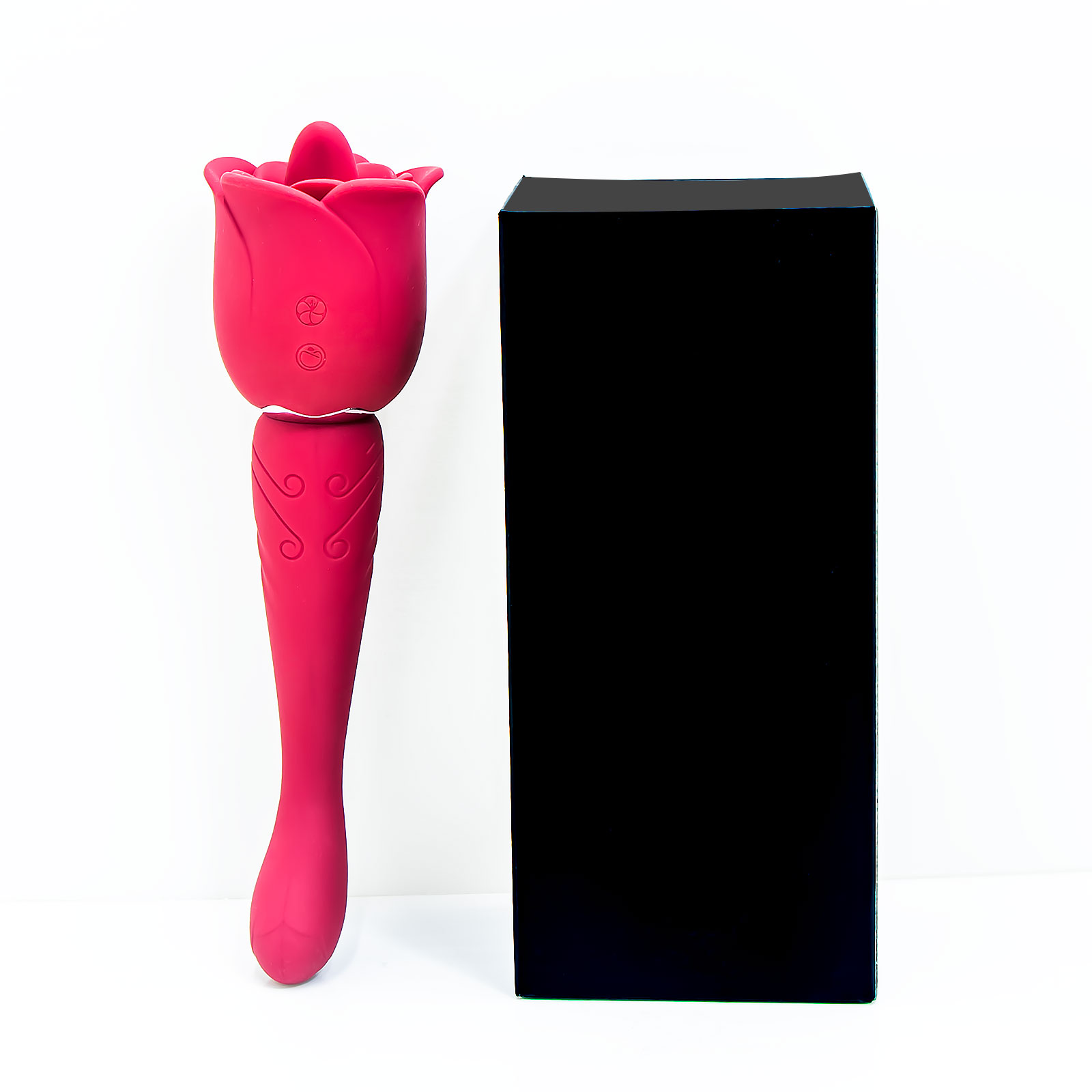 Elegant Rose-Shaped Vibrator - Intimate Adult Toy for Sensual Pleasure