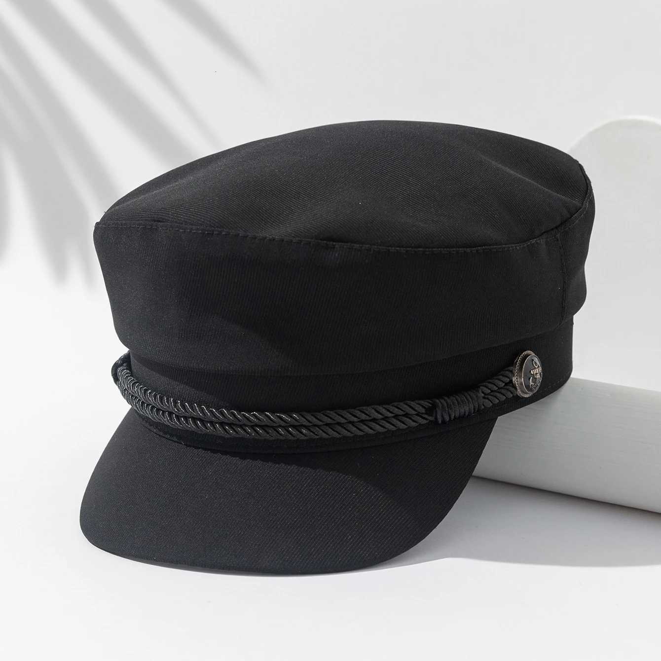 Simple double rope braid flat top beret Korean version of spring and autumn simple fashion all the newsper boy hat Y251025