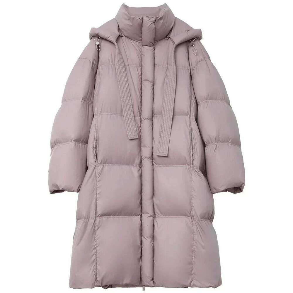 New Women Coats Solid Loose Casual Hooded Jacket Female Soft 90 White Duck Down Coat Thick Autumn Winter 2025 Coats Designer Women
