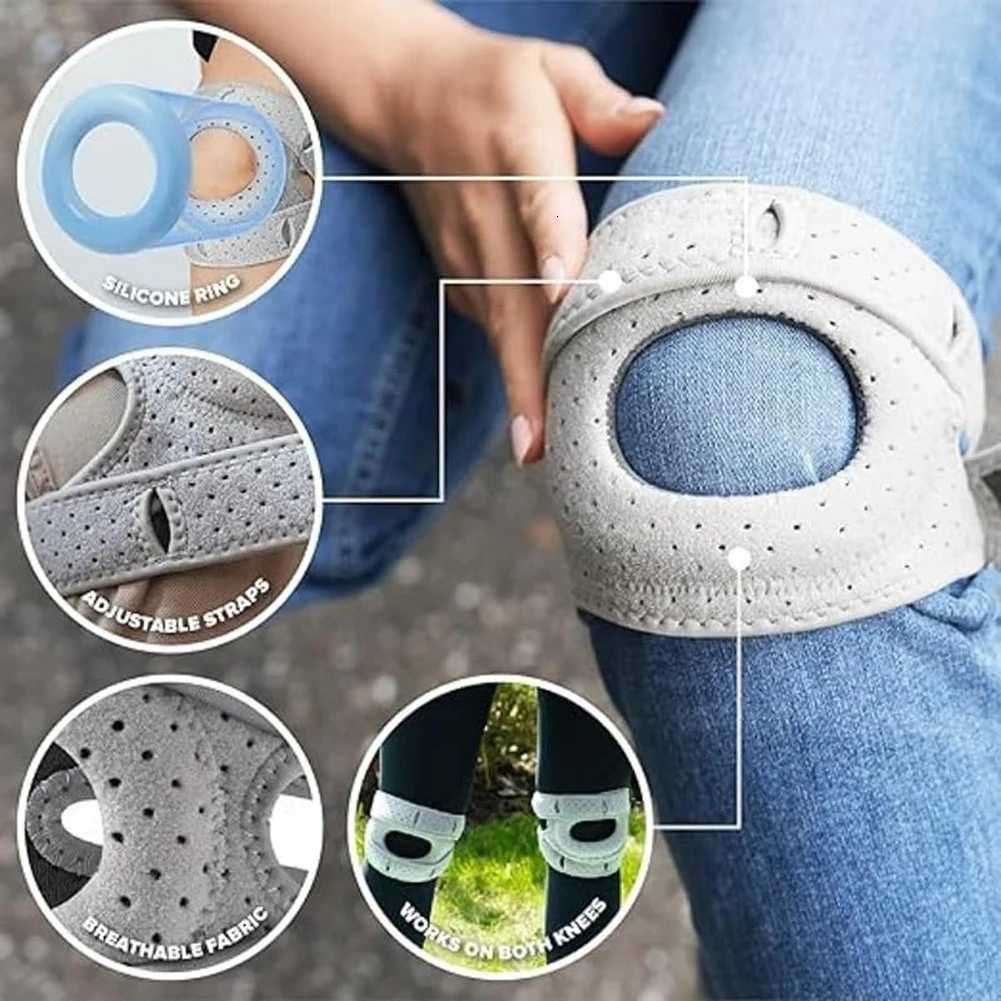 Patella Knee Support Adjustable Knee Compression Sleeve Patella Tendon Knee Strap for Basketball Volleyball Squats Y251024