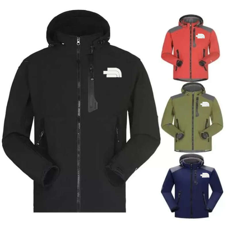 Men Jacket Designer Women Waterproof Softshell Jackets Hooded Sports Coats Ski Hiking Breathable Winter Outwear Outdoors Shell Hiking Top Coat Size S-Xxxl