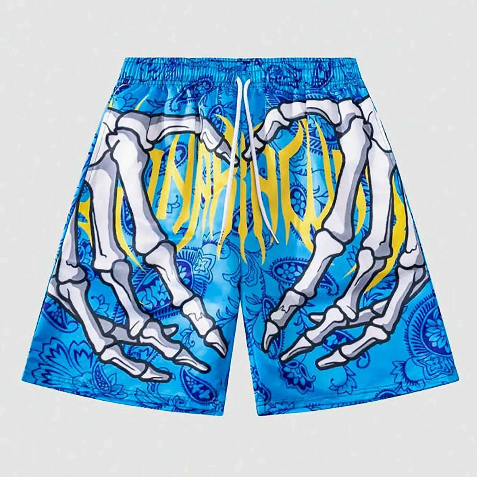 Mens summer skeleton shorts plus size casual mens thin sports running shorts mens jogging sportswear fitness sweatpantsXJ251025