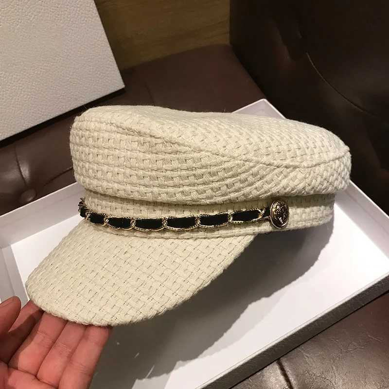 Wens FlatTop Navy C SpringAutumn Fashion Duckbill C KoreanStyle Tren Octagonal Beret Versatile Design Y251025