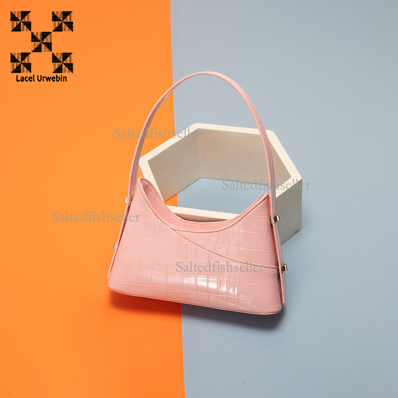 Lacel Urwebin Designer Summer New Luxury Handbag Trendy Fashion Underarm Small Square Bag French Crocodile Pattern Single Shoulder Crossbody Bag