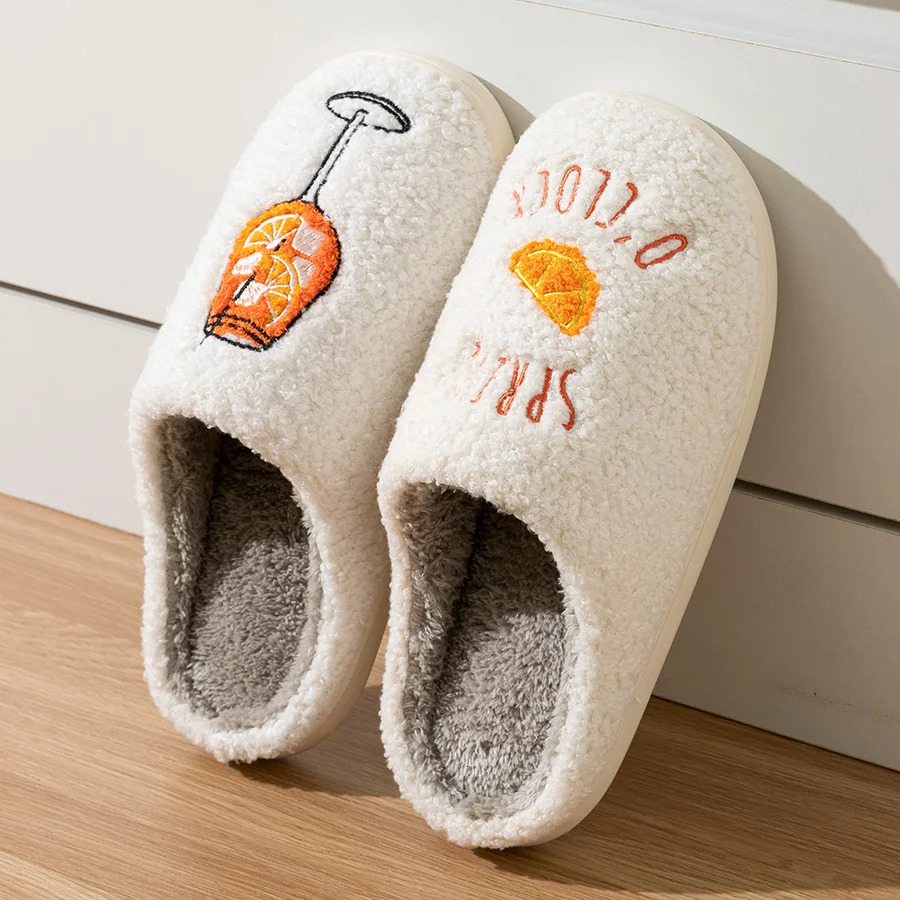 Aperol Spritz Womens Slippers Spritz OClock Cozy Comfy Fluffy Slippers Party Bridal Shower Girl Mom Daughter Gift251020