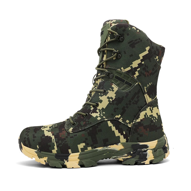 Mens Camouflage Tactical Boots Mountaineering Hiking Desert Waterproof Work Safety Shoes Ankle Boots Mens Outdoor Boots 251021