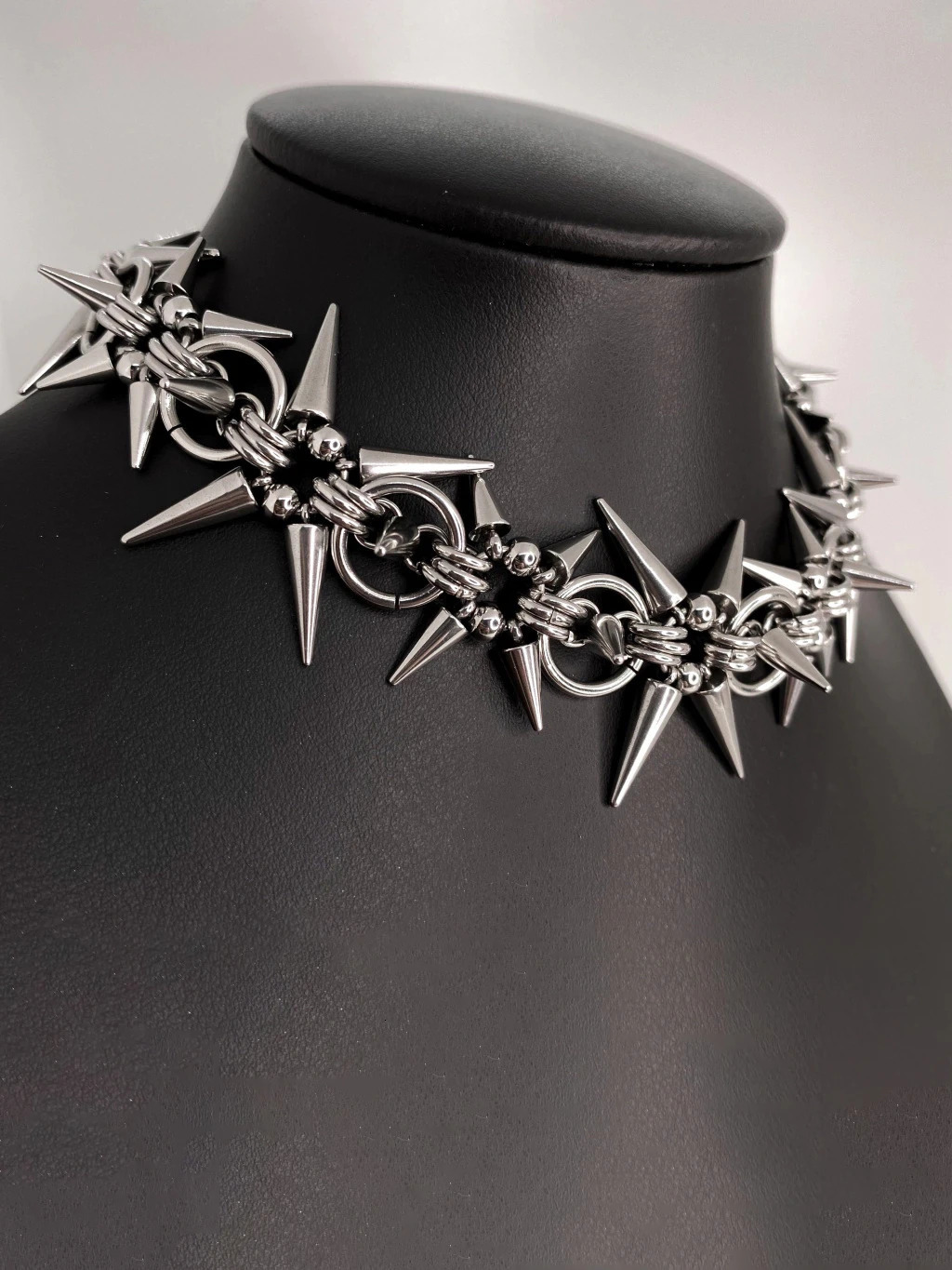 Punk Grunge Rock Rivet Chain Earrings Cool Fashion Handmade Geometric Necklace Goth Charm Jewelry Hip Hop Accessories 251023