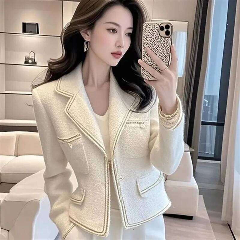 New Autumn Winter Small Fragrant Style Beautiful Women S Short Coat Long Sleeve Comfortable Unique Female Casual Jacket