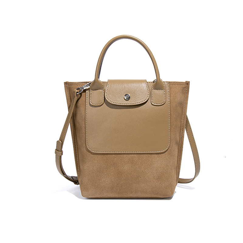 French Style Dragon Embroidered REPLAY Bucket Niche Design High-end Patchwork Suede Shoulder Crossbody Tote Bag