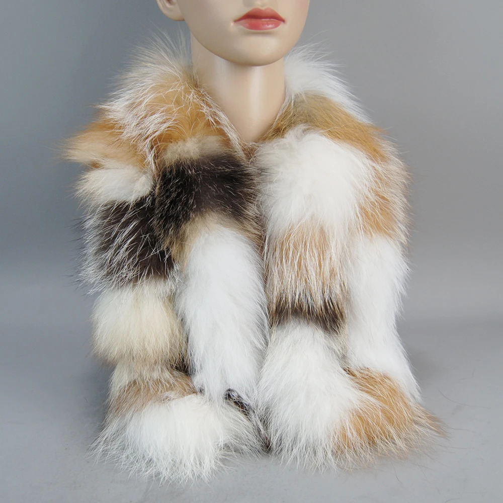 Winter Warm Soft Knitted Real Fox Fur Neckerchief Quality Natural Fox Fur Ring Scarves Style Women Real Fox Fur Scarf Girls 251020