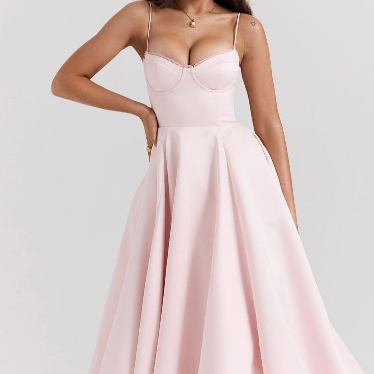 New women's designer lace up waist princess puff dress, new floral dress, summer women's high-end feeling