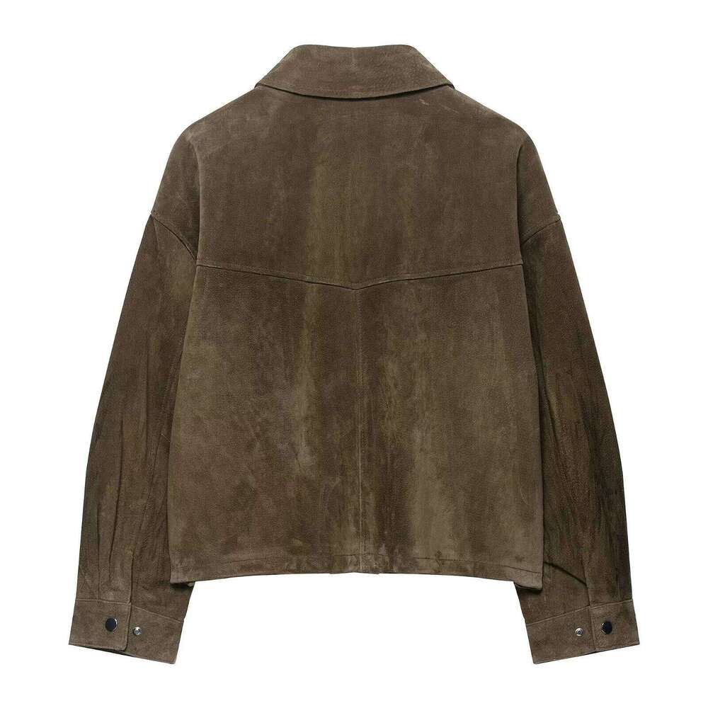 Autumn New Product European And American Style Fashion Women S Wear Pure Leather Pilot Jacket Coat