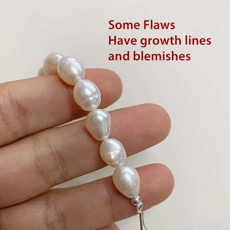 ASHIQI Natural Freshwater Pearl Necklace 925 Sterling Silver Buckle Fashion Jewelry for Girls 251016