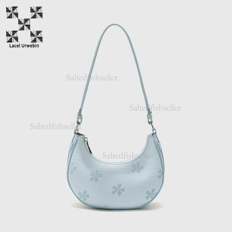 Lacel Urwebin Designer New Chinese Printed High-end Crescent Bag Fashion Lightweight Women's Casual Shoulder Crossbody Bag Luxury Simple Handbag 