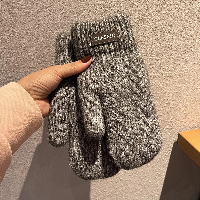 Men Winter Gloves Extreme Warmth Thermal Fleece Lined Knitted Fingerless Mittens Touchscreen Windproof Fashion Outdoor Sports 251021