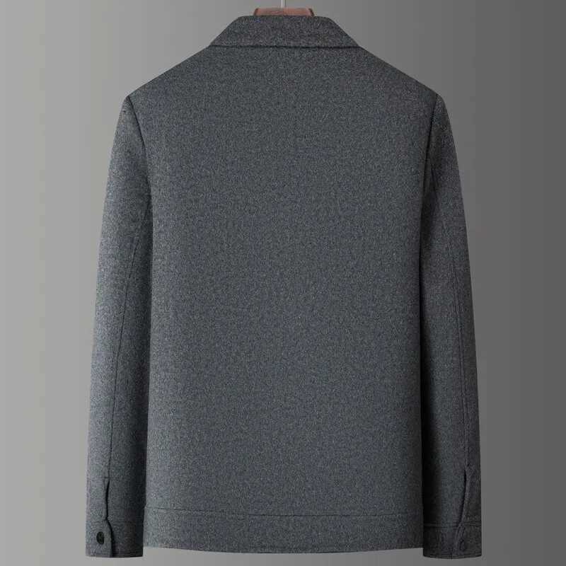 2024 Winter New Mens Woolen Coat Detachable Goose Down Inner Tank Thickened Warm Wool Casual CoatT251025