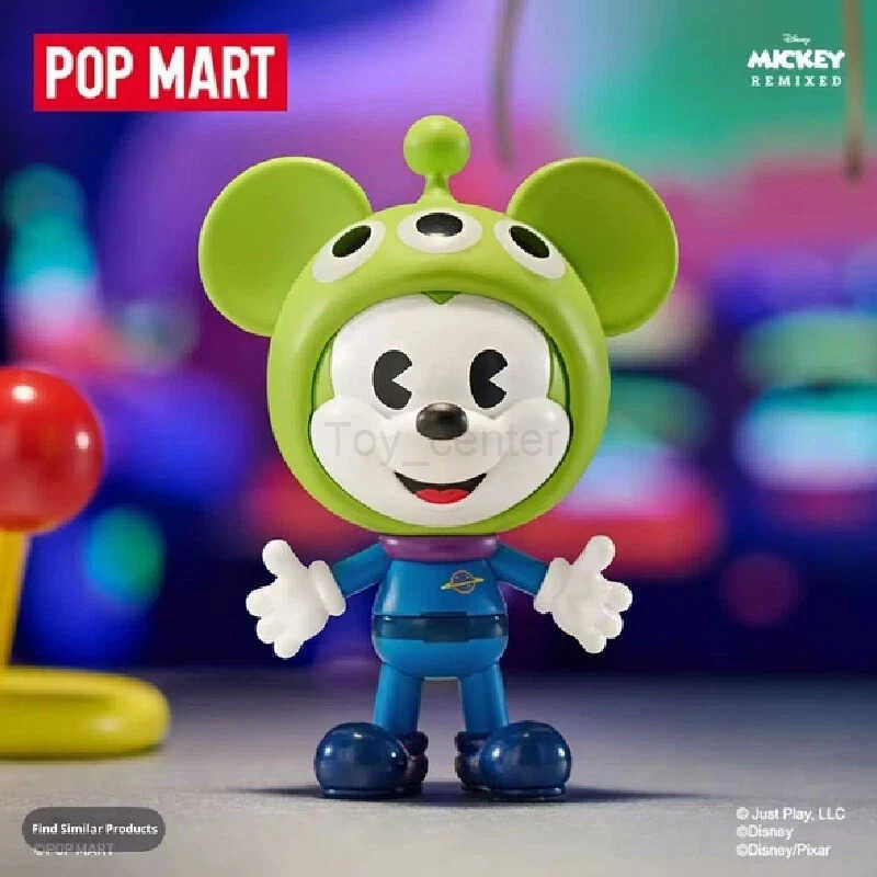 Disney POPMART New Genuine Spot Bubble Mart Mickey REMIXED Mickey Meets Pixar Series Figure Blind Box Birthday Gift H251025