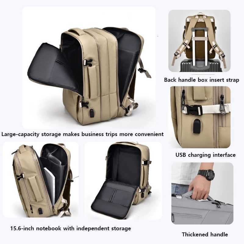 Weixier 16 Inch Largecapacity Mens Highend Backpack Computer Bag Highend Business Bag Expandable Backpack Witch USB W251025