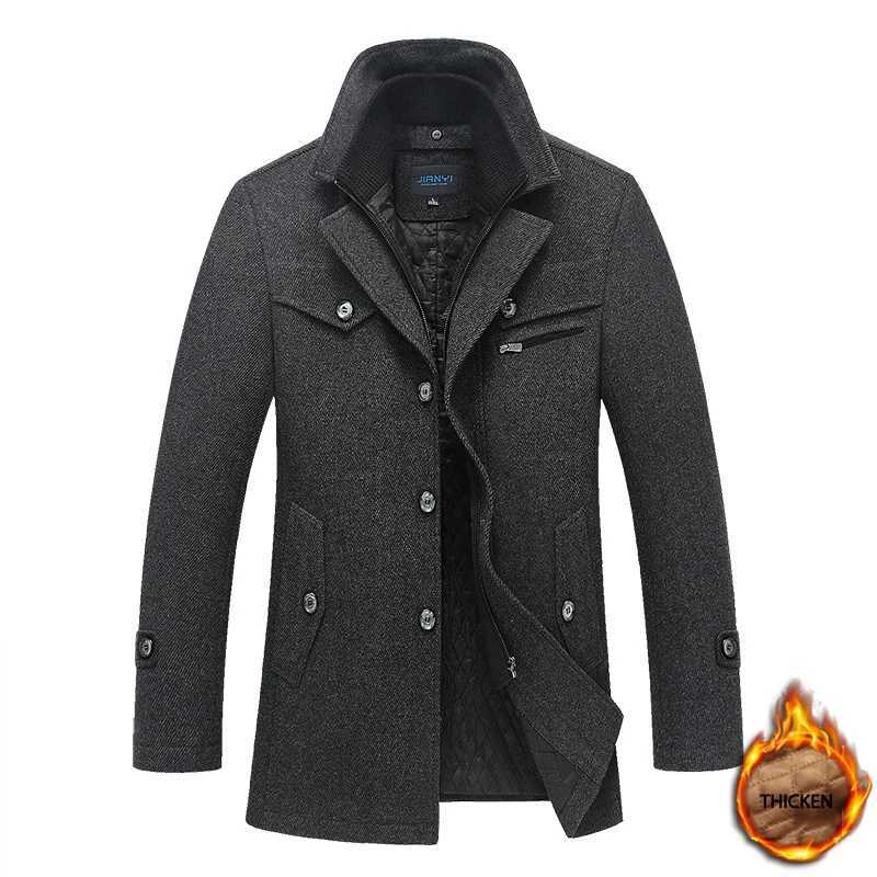 Winter Mens Jacket Oversized Wool Overcoat Solid Warm Pea Coats Thicken Casual Woolen Coat Men Clothing Parka A3F1303T251025