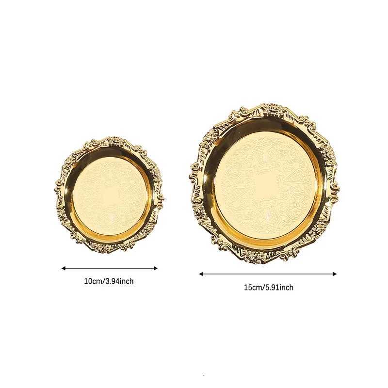 Storage Mini Tray Silver Cake Fruit Plate Jewelry Display Plastic Tray Party Sushi Plate For He Decor Photo Props Y251025