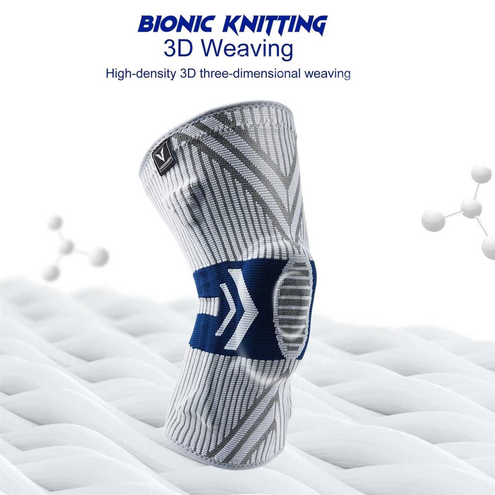 2025 Latest Knee Support for Men Pressurized Elastic Knee Brace with Silicone Spring Basketball Volleyball Knee Pads Y251024