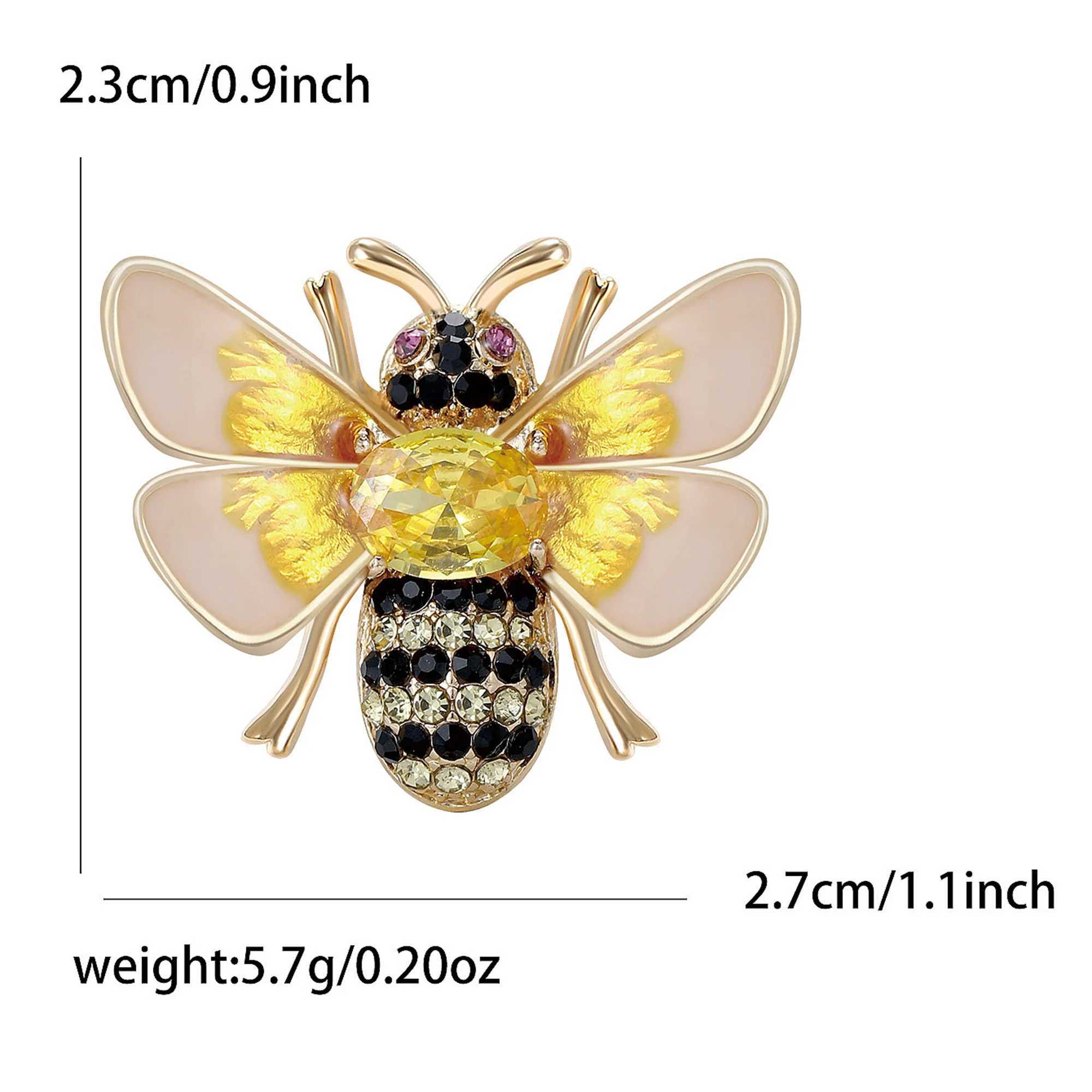 BeautBerry Luxury Rhinestone Bee Brooches for Women Unisex Insect Pins Casual Party Accessories New Gifts Friends Decoration J251115