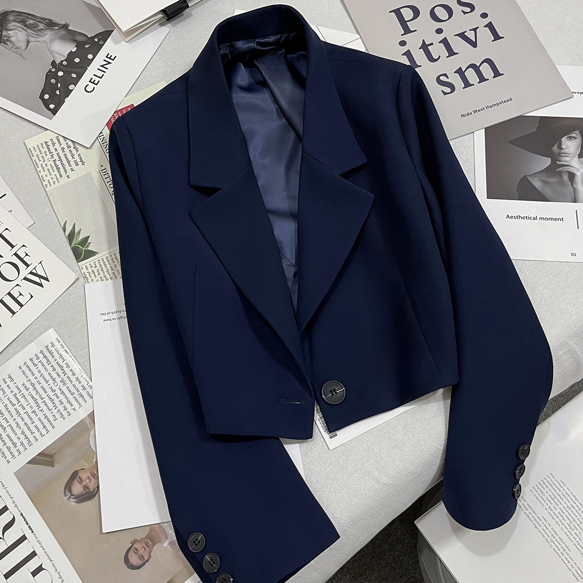 Short for Women 2025 Spring and Autumn New Style Petite High-End Design Versatile Blazer