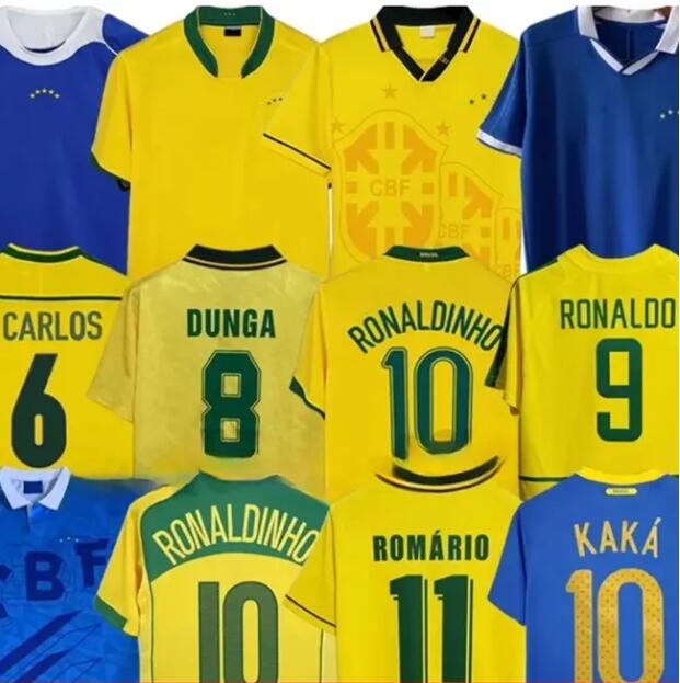 Brasil soccer jerseys 1970 1978 1988 Ronaldinho 1991 1993 camisa de futebol 2010 classic BraziLS 1997 1998 RIVALDO ADRIANO 2006 Retro shirt