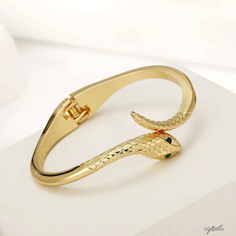 Gold-Plated Snake Bracelet - Fashionable Zinc Alloy Bangle For Women And Girls Ddmymon