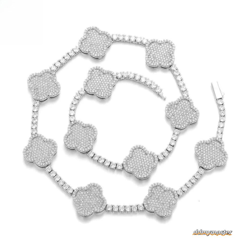 Iced Out Tennis Chain Micro Pave Cubic Moissanite Necklace: Wholesale Bling Dia Hip Hop Jewelry For Women Party Gift Ddmymaster