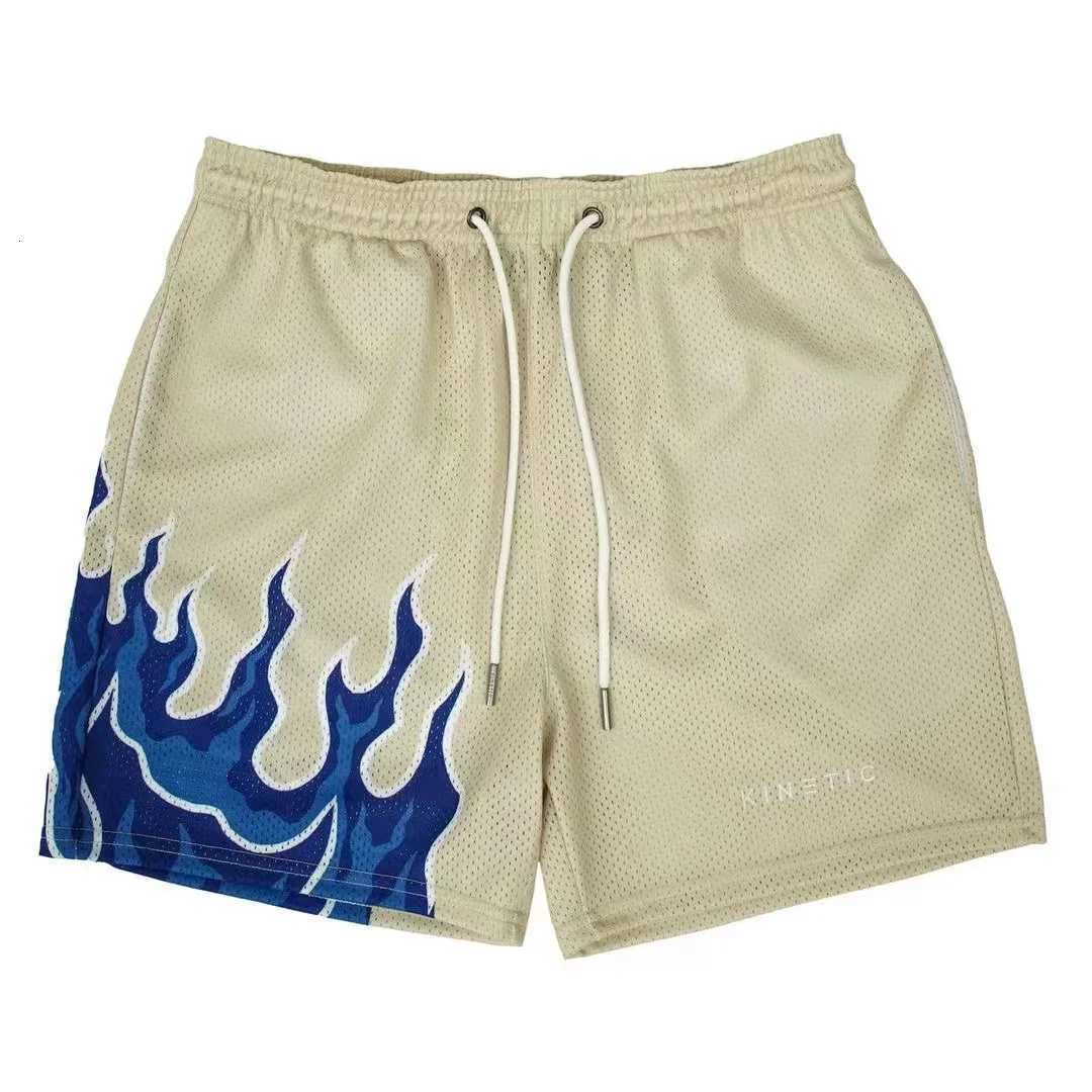 2025 Breathable Men Shorts GYM Basketball Running QuickDrying Shorts Baggy Flame Print Fashion Shorts Summer ShortsXJ251025