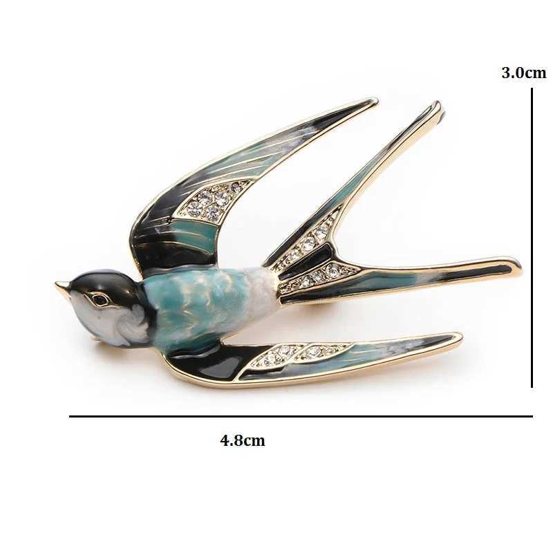 Wulibaby Flying Swallow Bird Brooches For Women Unisex 3color Lovely Enamel Birds Animal Party Office Brooch Pins Gifts J251115