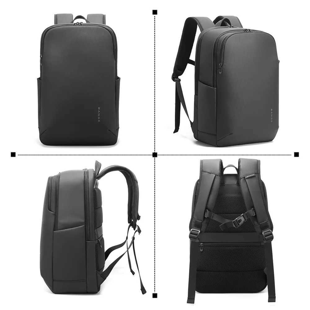 BANGE Simple Design MultiPocket Waterproof Business Trip Backpack Men School Bag 156 Inch Laptop Bagpacks for Male Back Pack W251025