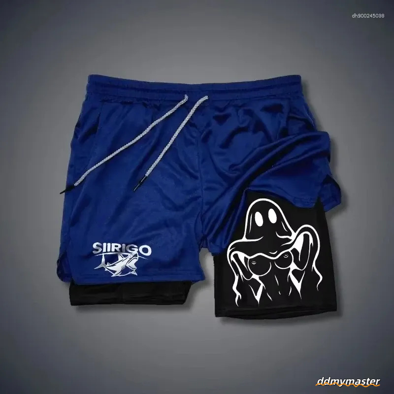 Men's Double Layer Running Shorts - Quick Dry Breathable Gym & Fiess Apparel Ddmymaster