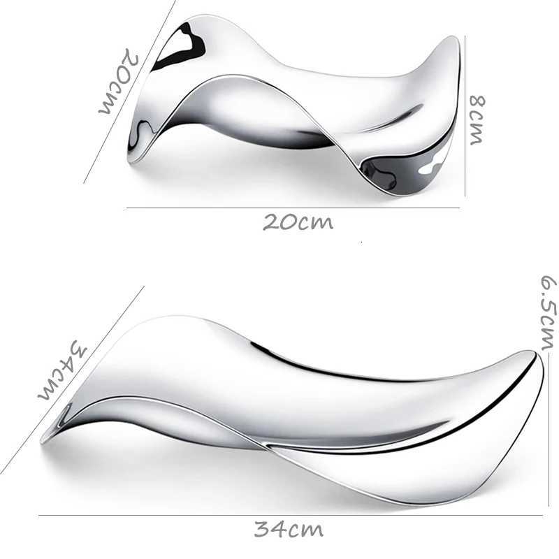 Stainless Steel Decoration Dish He Party Restaurant Cookie Dessert Serving Plate Modern Candy Fruit Snack Display Bowl Tray Y251025