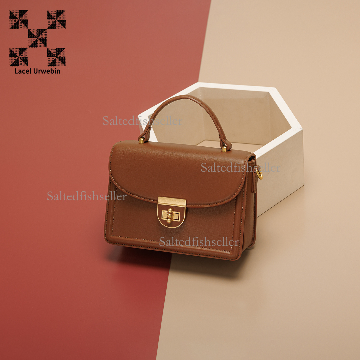 Lacel Urwebin Designer New Fashionable And Simple Handbag, Versatile Mini Women's Three-dimensional Small Square Bag, Single Shoulder Crossbody B