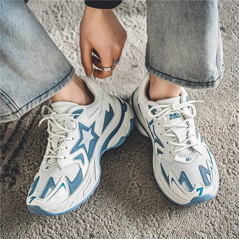 Autumn Men Casual Sneakers Stars Platform Vintage Shoes Tennis Running Sneakers Breathable Lace Up Sports Shoes For Male 3944 251023