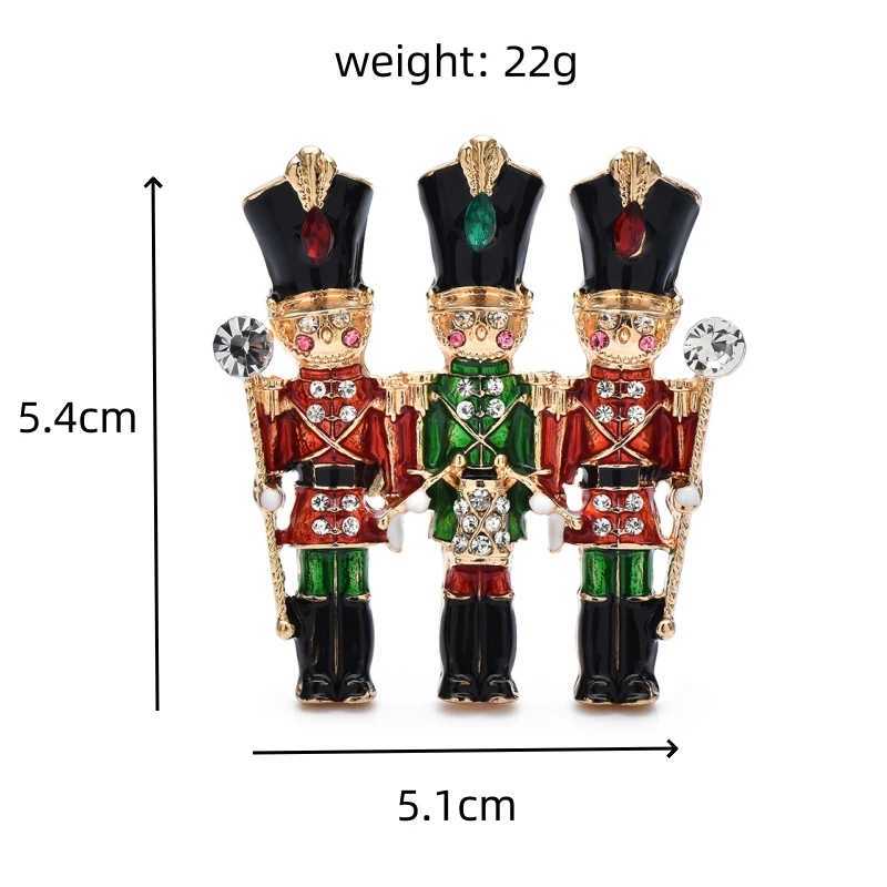 Wulibaby Enamel Men Guard Brooches Puppet Soldiers Wear High Hat Jewelry Pins Cute Metal Badge Gift J251115