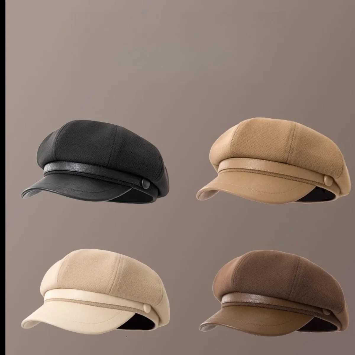 Vintage Solid Color Beret Hat for Wen Warm Octagon Newsboy C Fashion Painter Cs Autumn Winter Daily Casual Wear Y251025