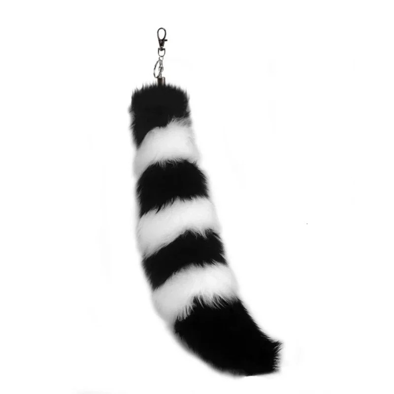 Faux Furs Foxes Tail Keychain Cosplays Toy Handbag Accessorise Bag Keyring Hook Pendant Charm Furs Car Keychain Gifts 251021