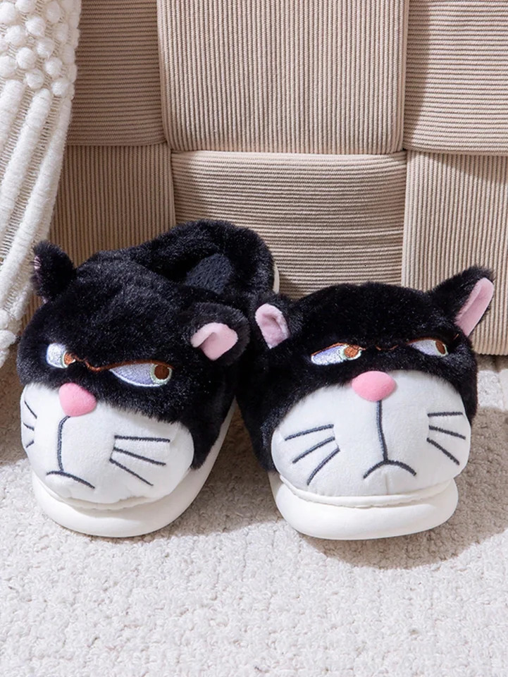 Mens Home Slippers Cotton Slippers Couple Winter Cute Cat Home Warm Comfortable Breathable Thick Bottom Thick Cotton251020