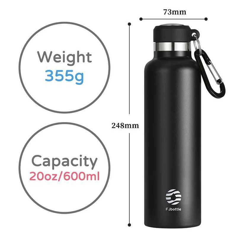 FEIJIAN Thermos Portable Water Bottle Stainless Steel Thermal Cup Leakproof Flask Mini 500ML600ML J251025