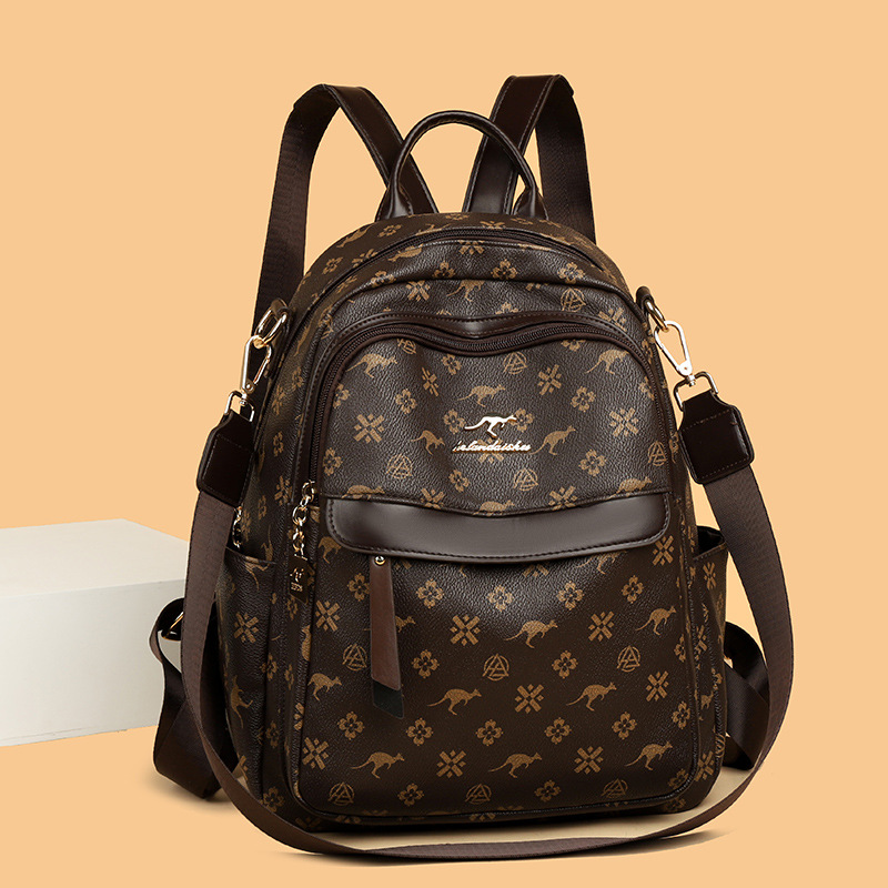 backpack luxury 2025 New Women Backpack Printed Fashion 3-Way Convertible Bag Large Capacity Travel Backpack Shoulder Bag Free Shipping