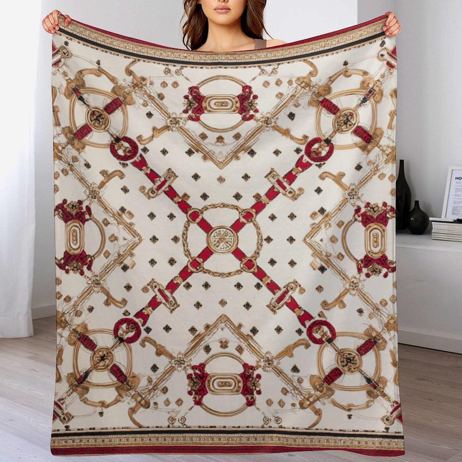 Custom H Designer Horse blanket blanket throw cashmere vibration blanket copert Home Travel Throw Summer Air Conditioner Beach home bedding blankets t
