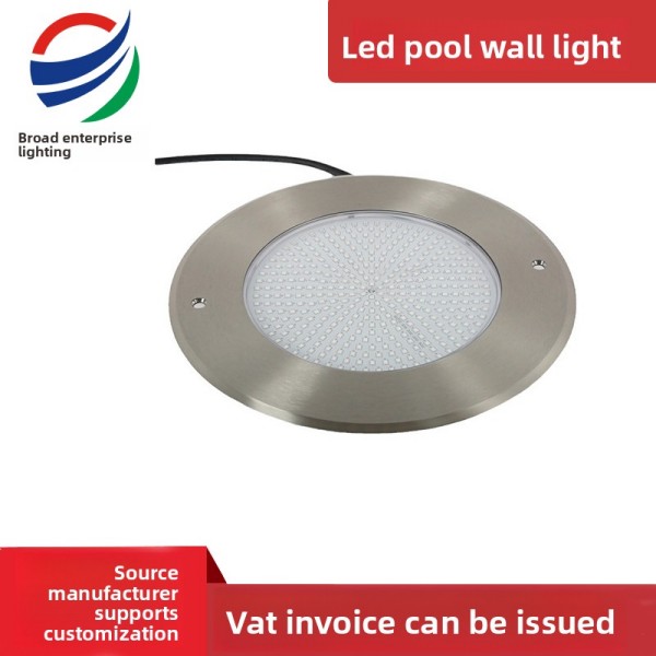 LED Pool Wall Light, Stainless Steel Waterproof Underwater Light with Recessed Design, Round Landscape Lighting for Swimming Pool, Fountain, Pond Deco