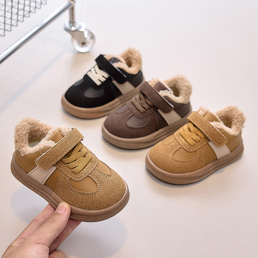 Kids Toddler Winter Shoes for Boys Girls Warm Plush Fur Cotton Shoes Cutefeet Children Flat Board Sneakers Sizes 22 - 31 C1173