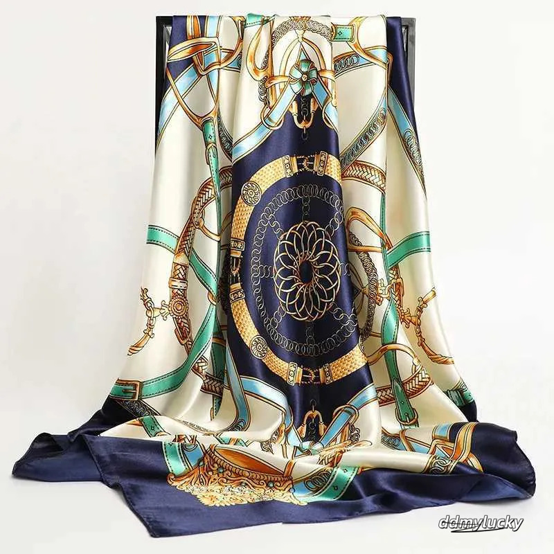 Large Silk Square Women, Elegant Satin Head Scarf For Hair, Neck, Or Handbag Decoration Ddmylucky