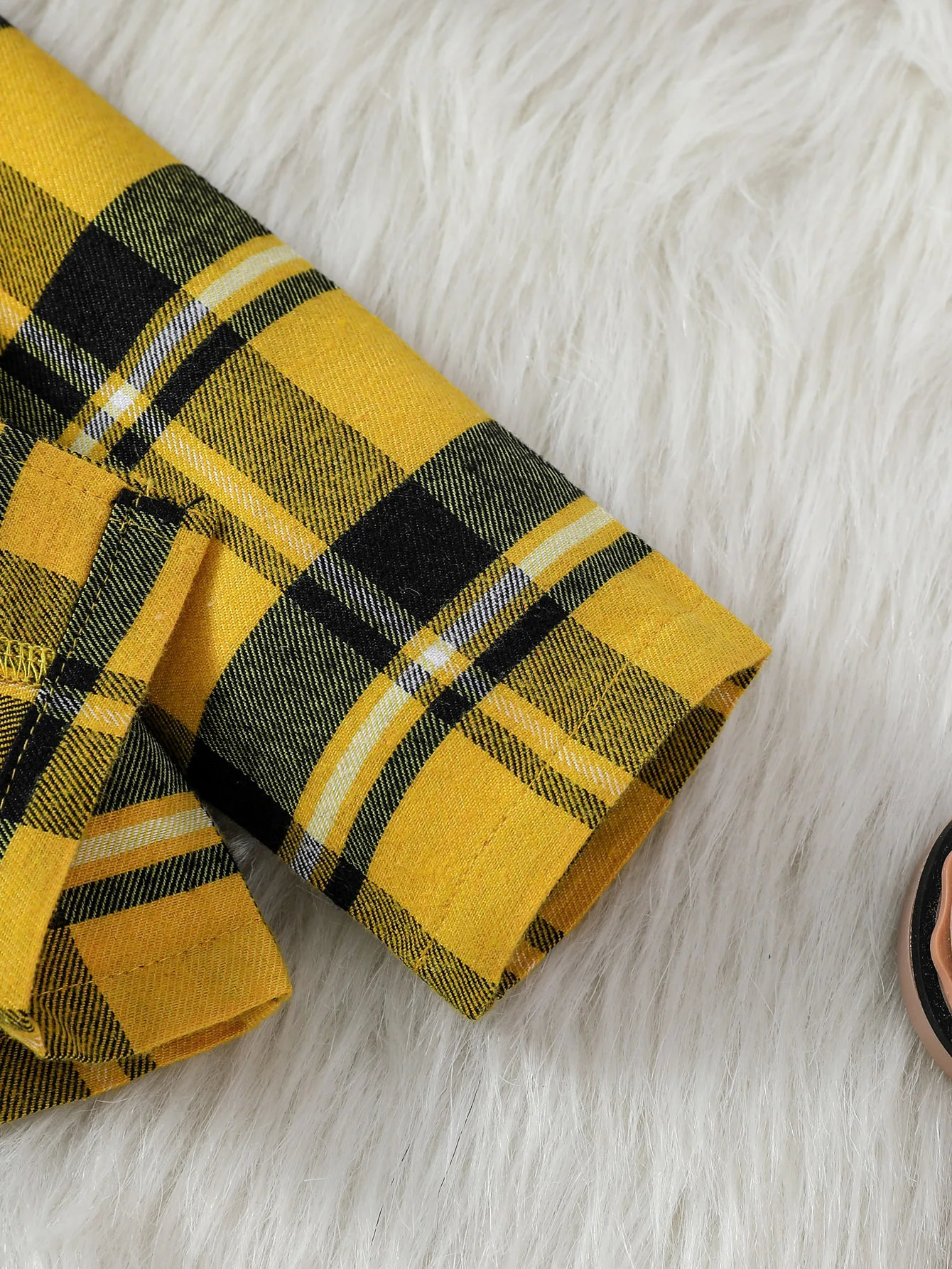 3Pcs Baby Gilrs Turndown Collar Plaid Shirt Fall Skirt Set For 13Y Fashion Outdoor Clothing WearHat 251023